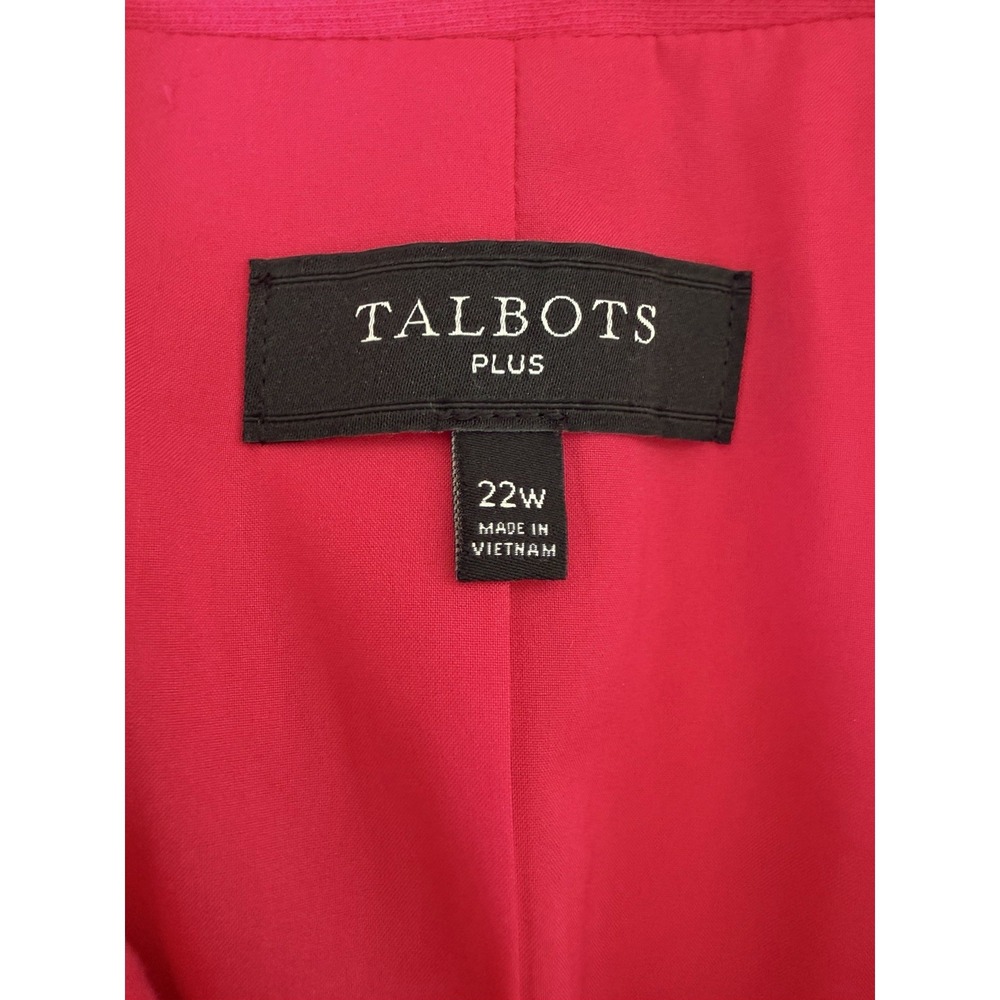 Talbots Blazer Jacket Womens 22W Pink Scalloped Hem Lined Office Mature Preppy - Picture 2 of 11